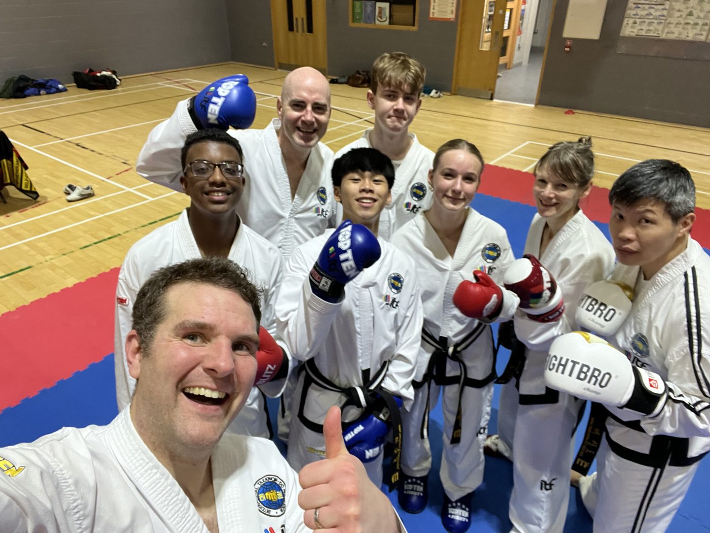 Sparring gear on, squad ready to go